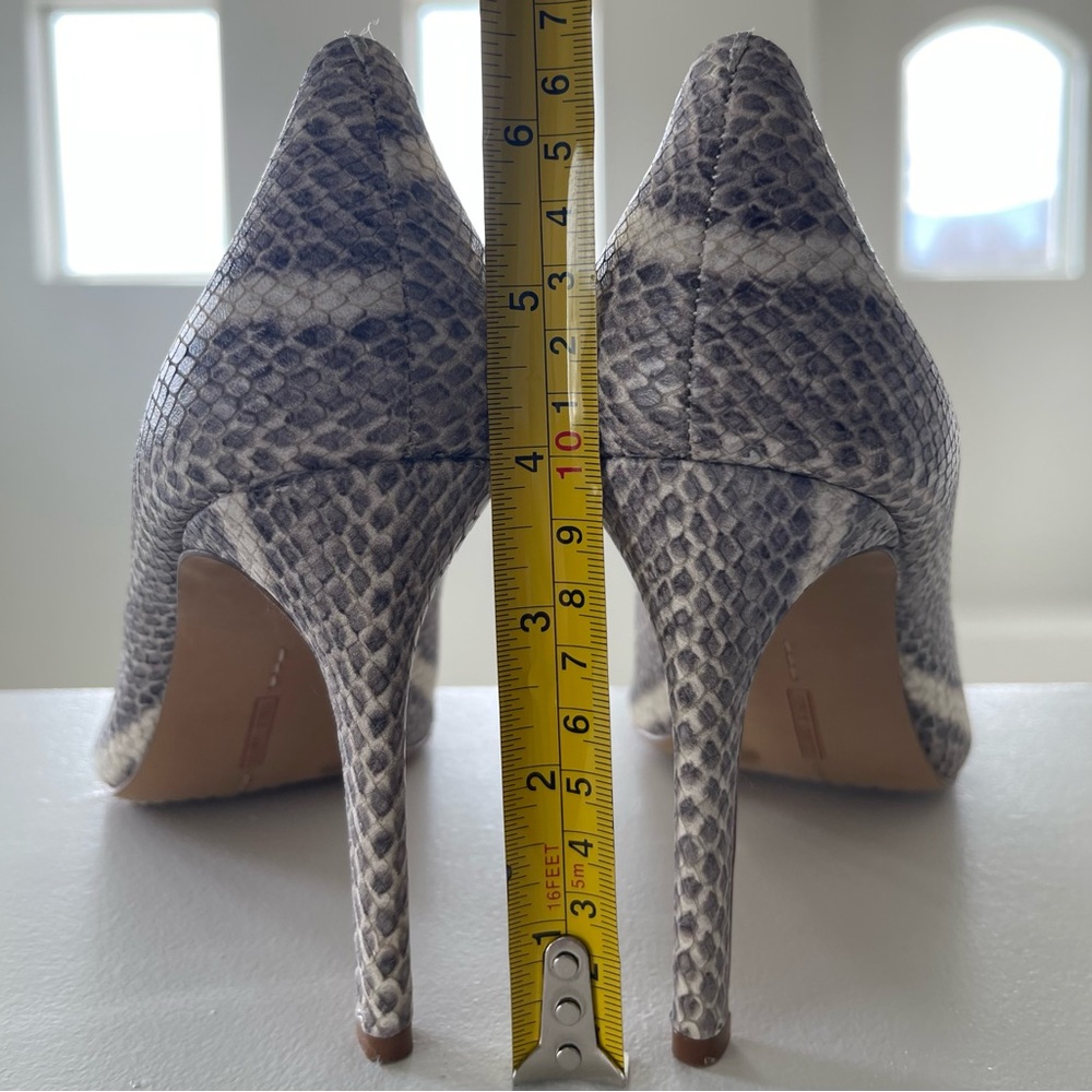 Grey White Python Snake Print, High Heels Pumps S… - image 7